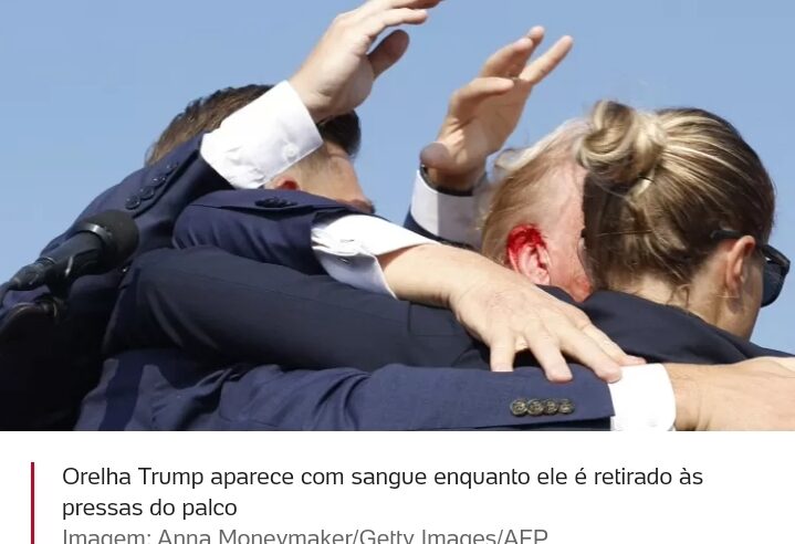 VEJA VÍDEO – Trump fica ferido após tiros serem disparados em comício