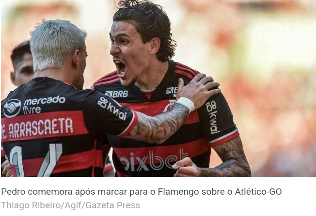 Flamengo vence lanterna Atlético-GO e assume liderança do Brasileirão com um jogo a menos que o Botafogo