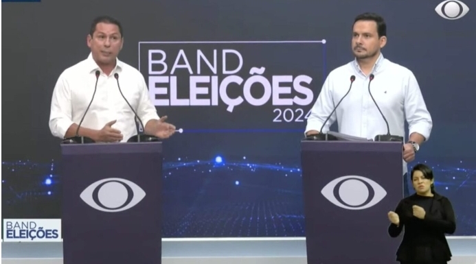 ELEIÇÕES 2024 – Debate na Band: Alberto Neto esconde Bolsonaro; Marcelo defende Lula